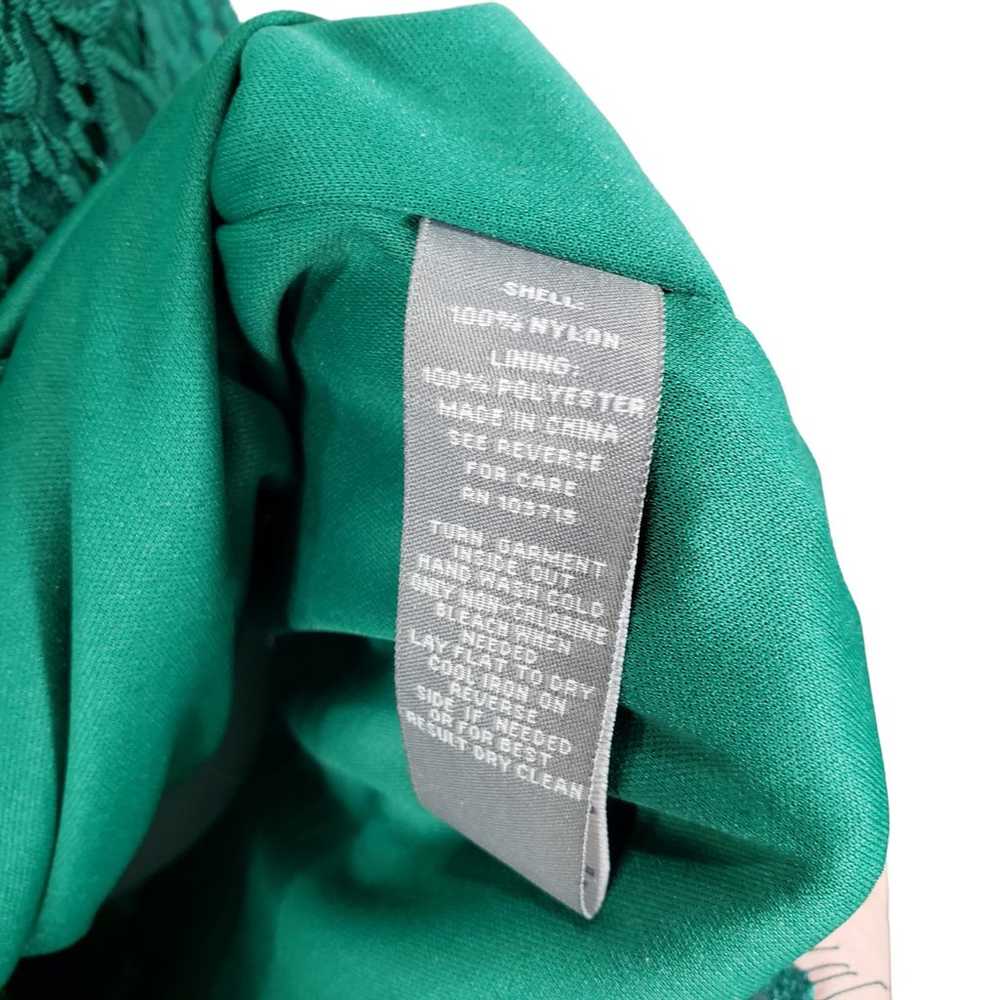 Sharagano Lace Sheath Dress Women 6 Green Sleevel… - image 6