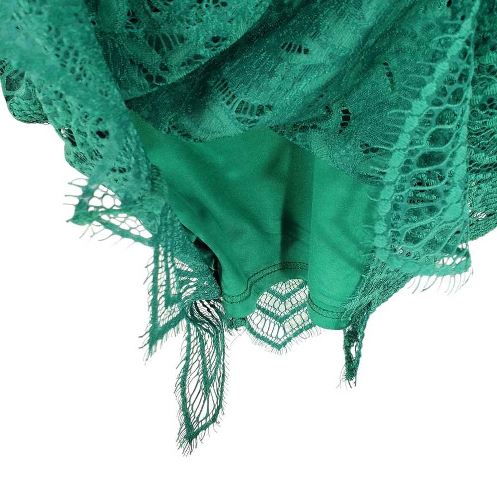 Sharagano Lace Sheath Dress Women 6 Green Sleevel… - image 9