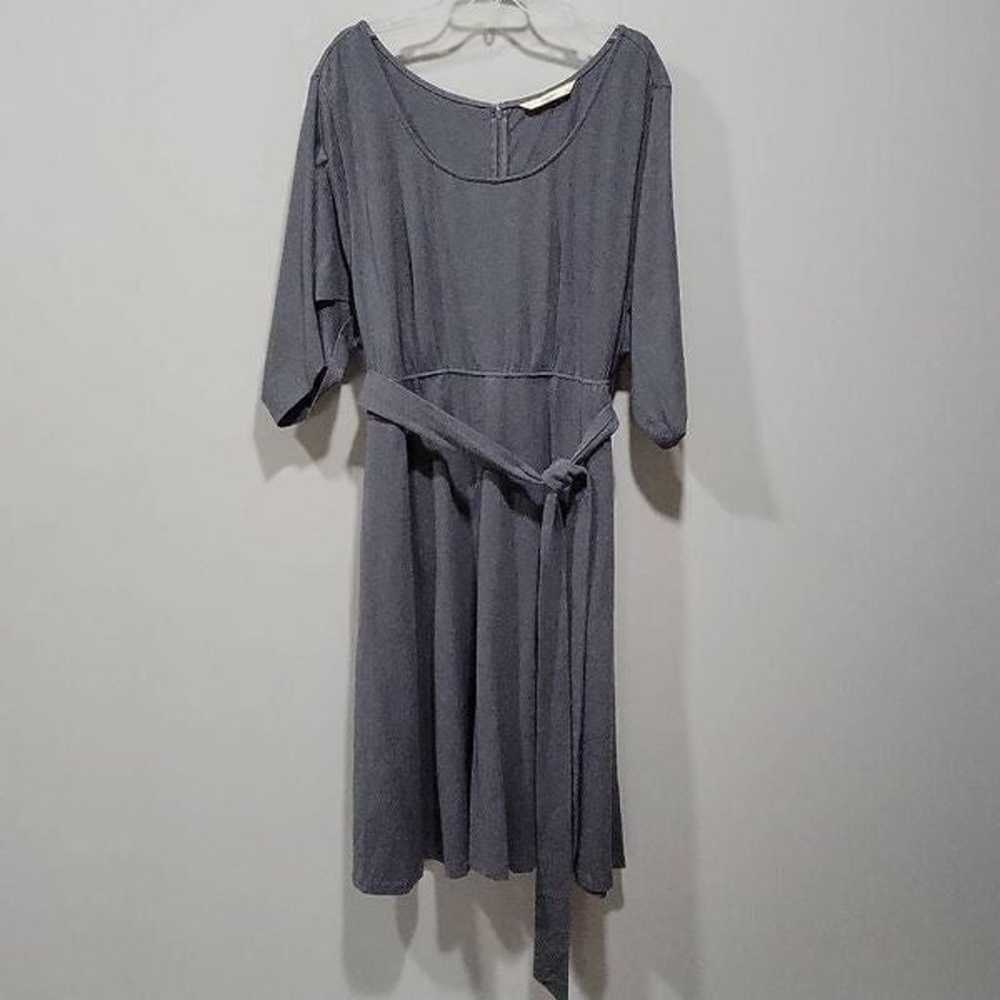 eShakti Zapelle Midi Dress Women Size 18 Grey Cap… - image 3