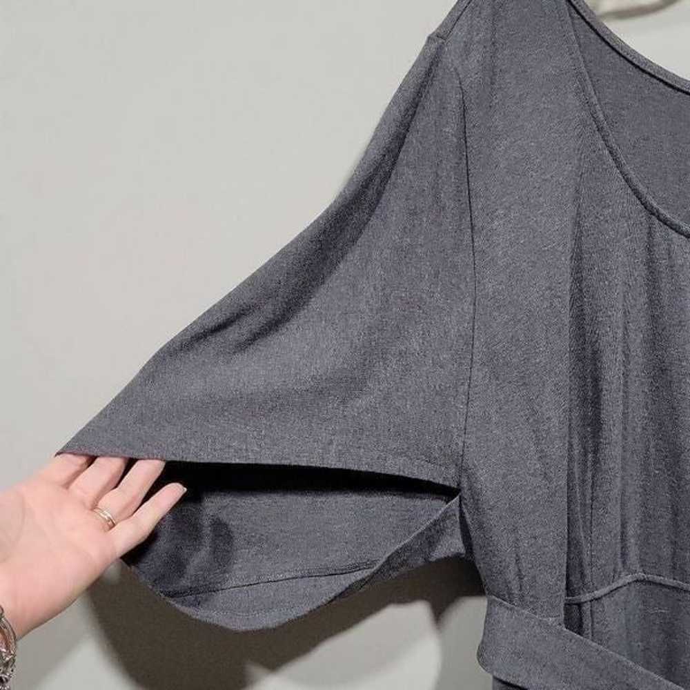 eShakti Zapelle Midi Dress Women Size 18 Grey Cap… - image 8