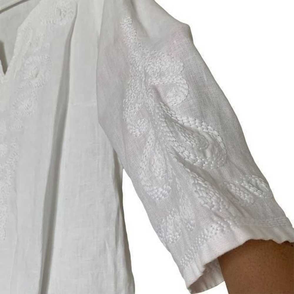 TOMMY BAHAMA women’s white embroidered linen tuni… - image 3