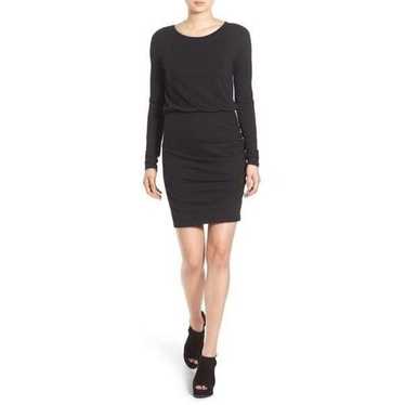 Nordstrom Leith Black Long Sleeve Side Skirt Ruch… - image 1