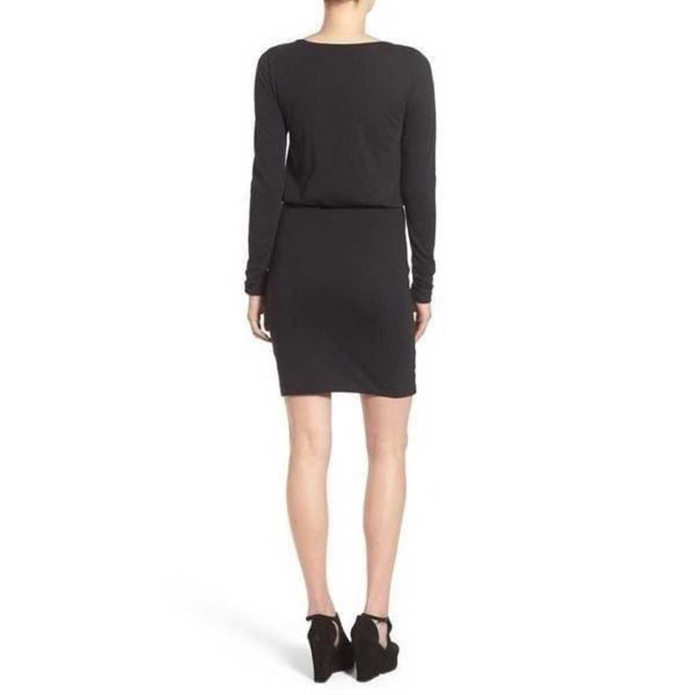 Nordstrom Leith Black Long Sleeve Side Skirt Ruch… - image 2