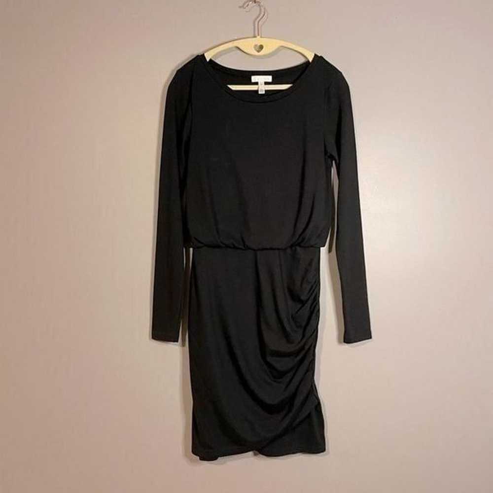 Nordstrom Leith Black Long Sleeve Side Skirt Ruch… - image 3