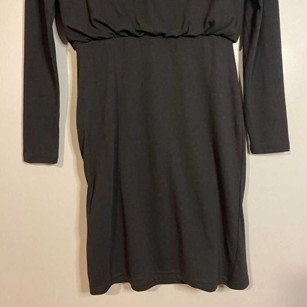 Nordstrom Leith Black Long Sleeve Side Skirt Ruch… - image 5