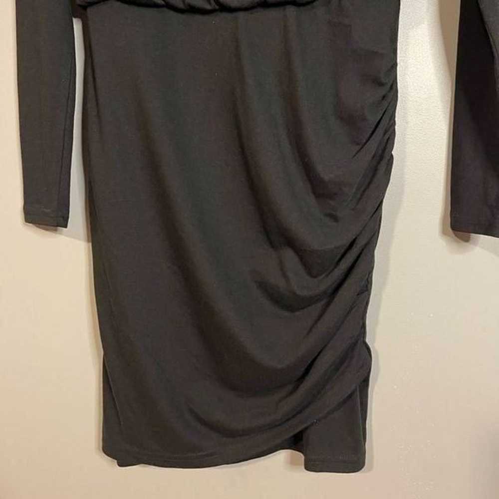 Nordstrom Leith Black Long Sleeve Side Skirt Ruch… - image 6