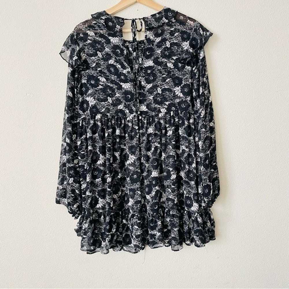 Free People SMALL These Dreams black floral tunic… - image 7