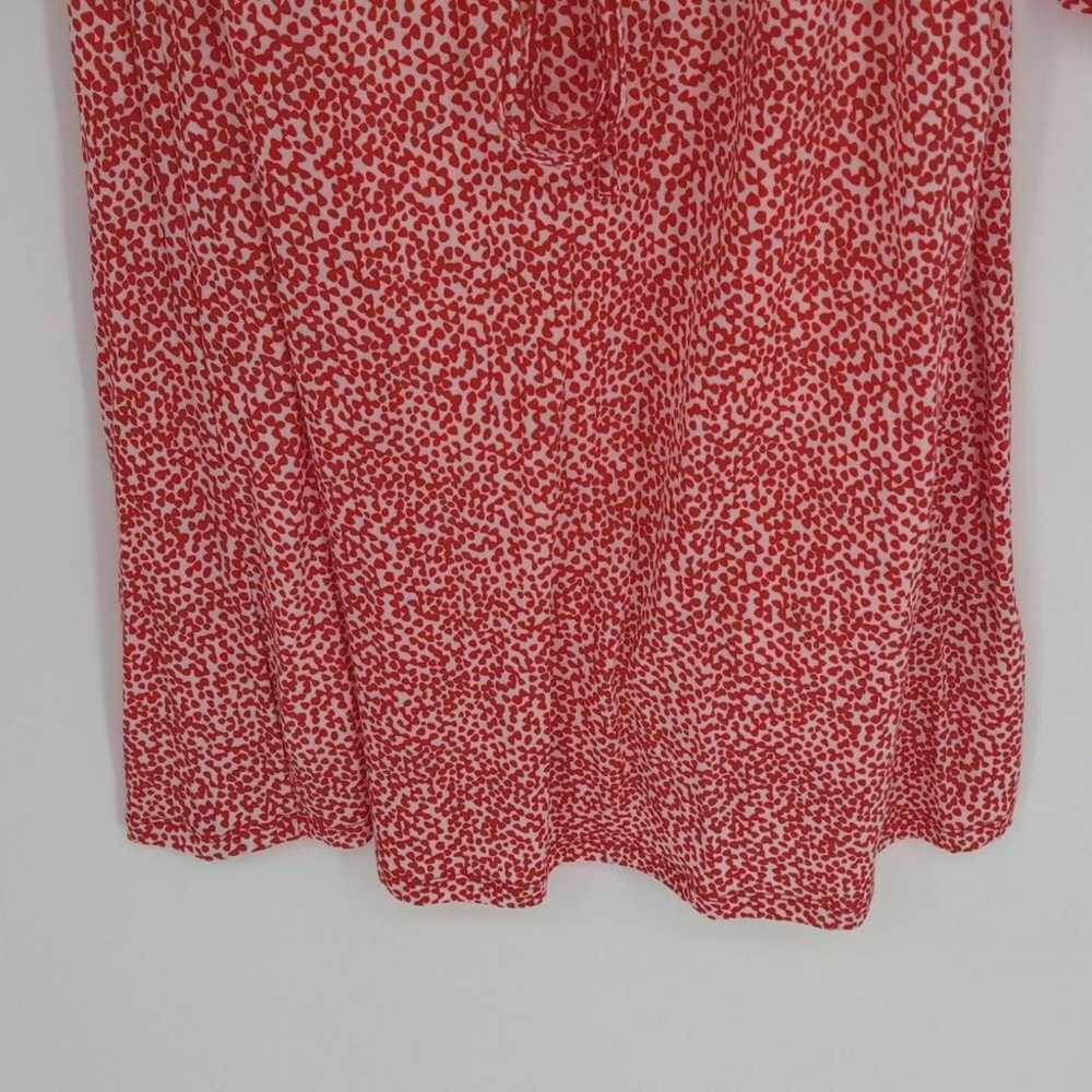Boden Women's Shift Dress Size 4 Red White Geomet… - image 10