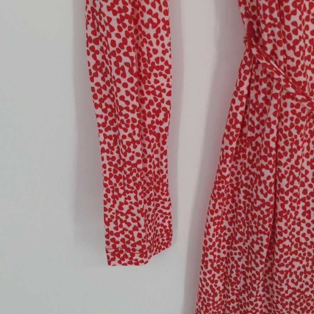 Boden Women's Shift Dress Size 4 Red White Geomet… - image 11