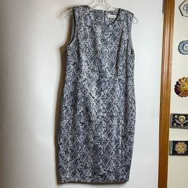 Calvin Klein Gray Lined Velvet Dress Size 12