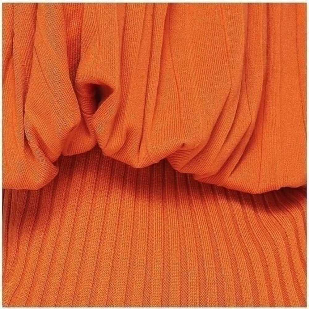 Hera Collection orange ribbed mini draped mini dr… - image 4
