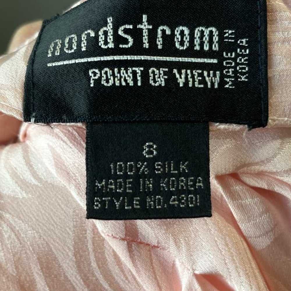 Vintage 80s Nordstrom Pastel Pink Peplum Jacquard… - image 7