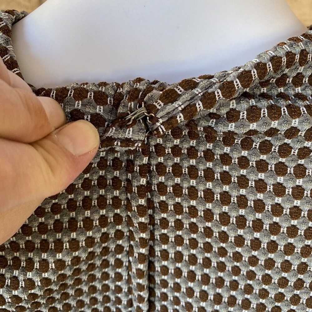 Vintage 60s MOD honeycomb knit long sleeve wiggle… - image 5