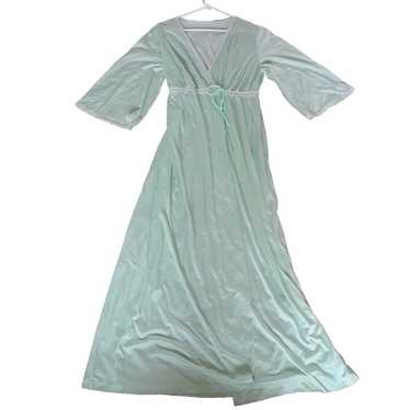 Lorraine Vintage Nightgown Lingerie Robe in Mint … - image 1