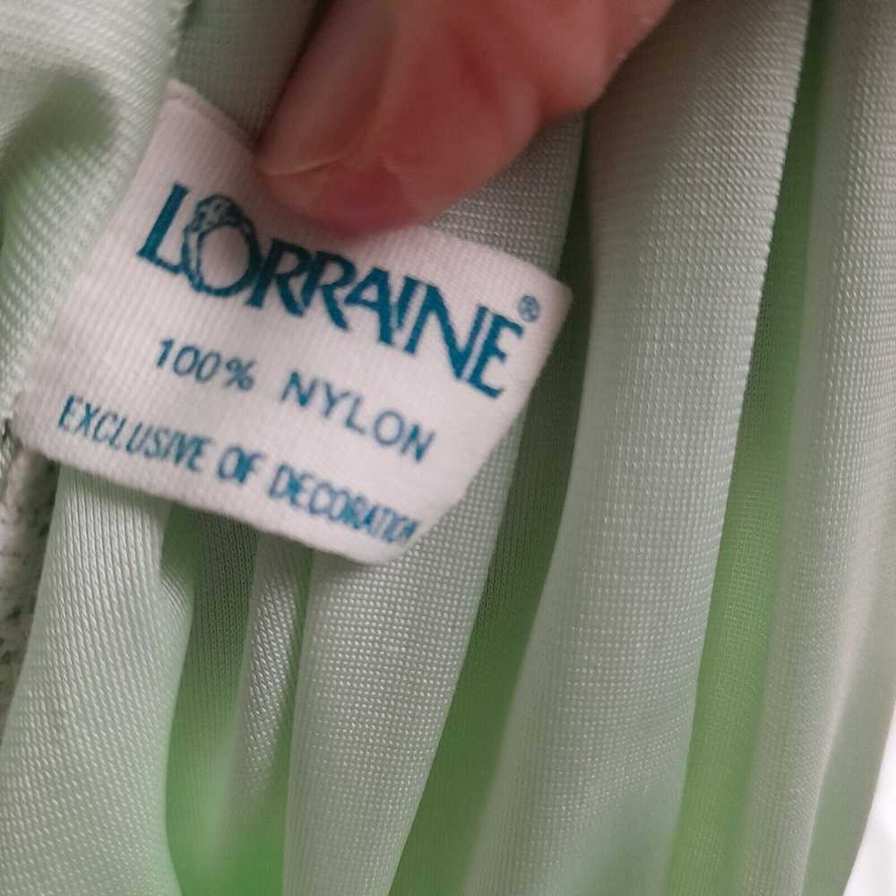 Lorraine Vintage Nightgown Lingerie Robe in Mint … - image 6