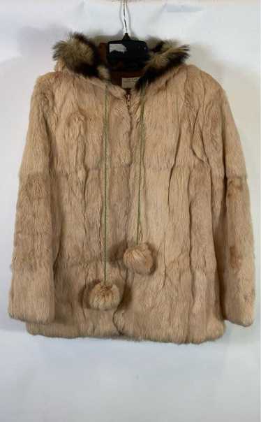 Bullocks Wilshire Bullock's Beige Rabbit Fur Coat… - image 1