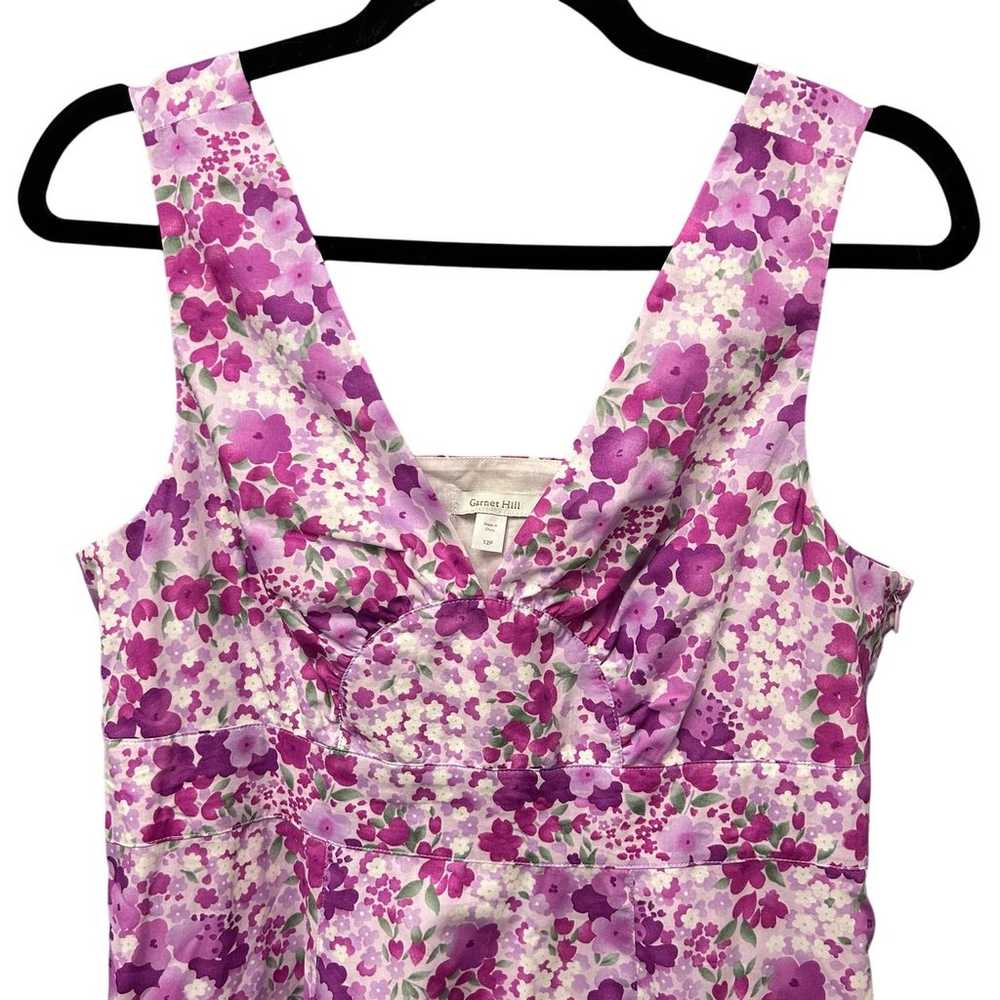 Garnet Hill Floral Print Cotton Sleeveless A Line… - image 2