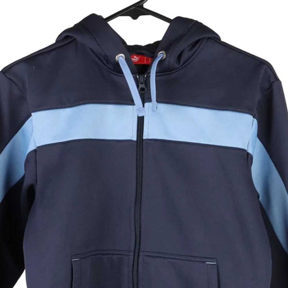 Age 12 Puma Track Jacket - Large Navy Polyester - image 3