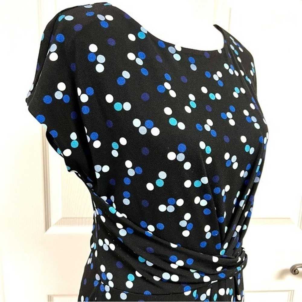 ADRIANNA PAPELL Dots ruched sheath dress jersey s… - image 4