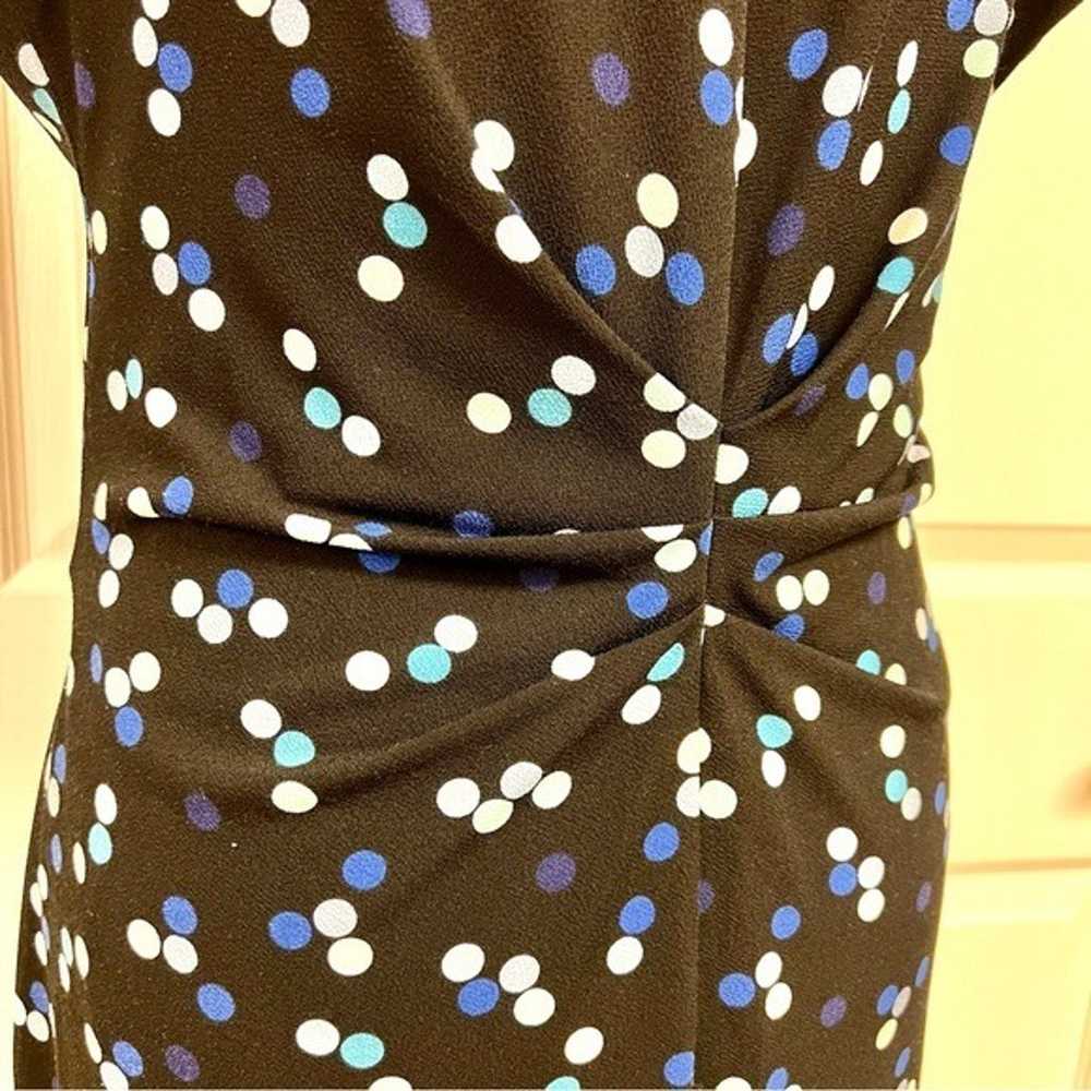 ADRIANNA PAPELL Dots ruched sheath dress jersey s… - image 8