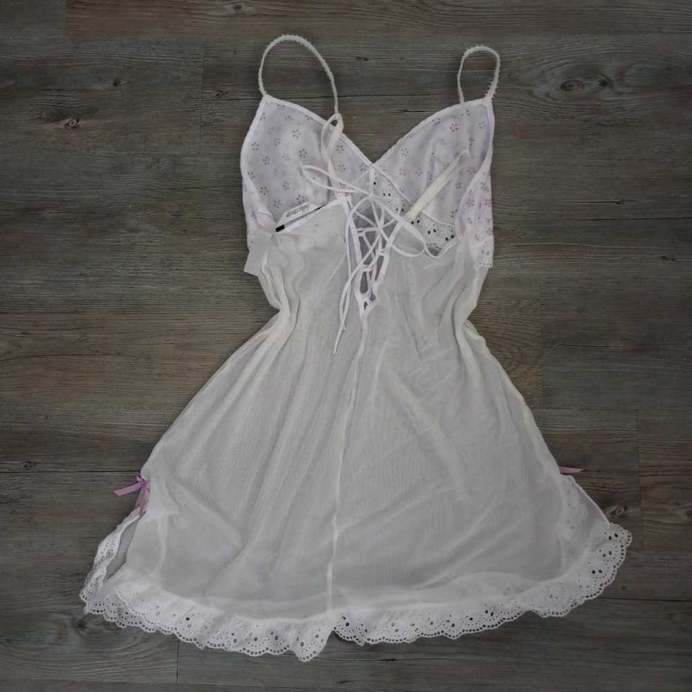 Y2K Lavender Floral Embroidered Lace Fairy Slip - image 2