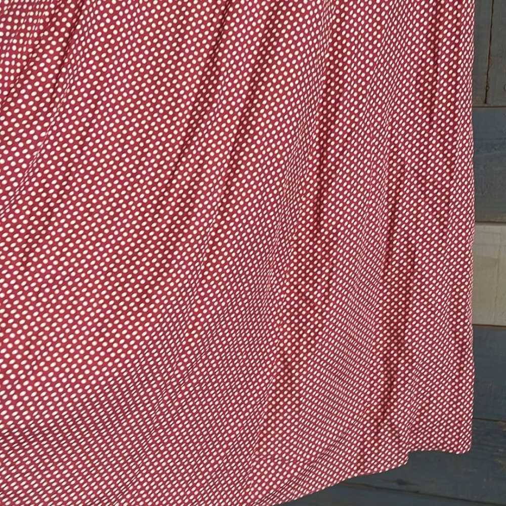 Vintage 80s 90s Size 10 Polka Dot Midi Dress ED M… - image 4
