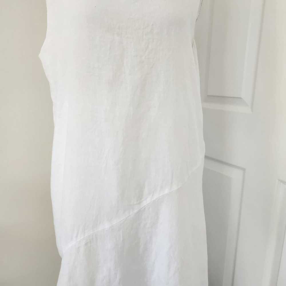 Eileen Fisher Linen Dress Size Large White Maxi D… - image 3