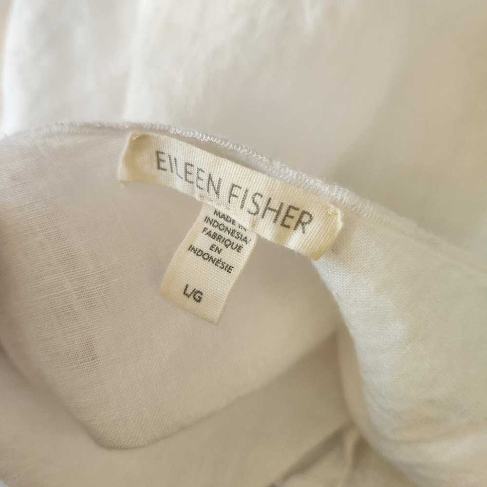 Eileen Fisher Linen Dress Size Large White Maxi D… - image 5