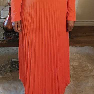 Orange long sleeve dress