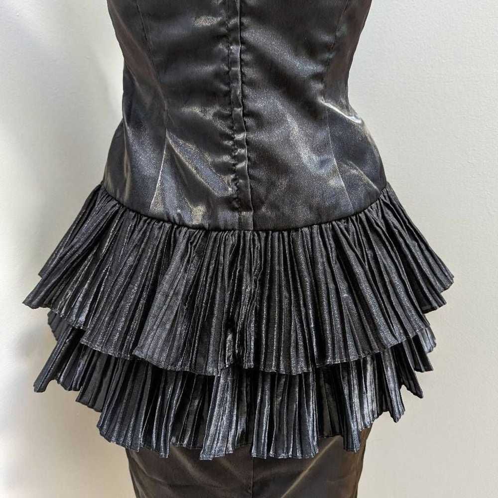 Td4 by Electra Vintage Black Ruffle Dress - image 3