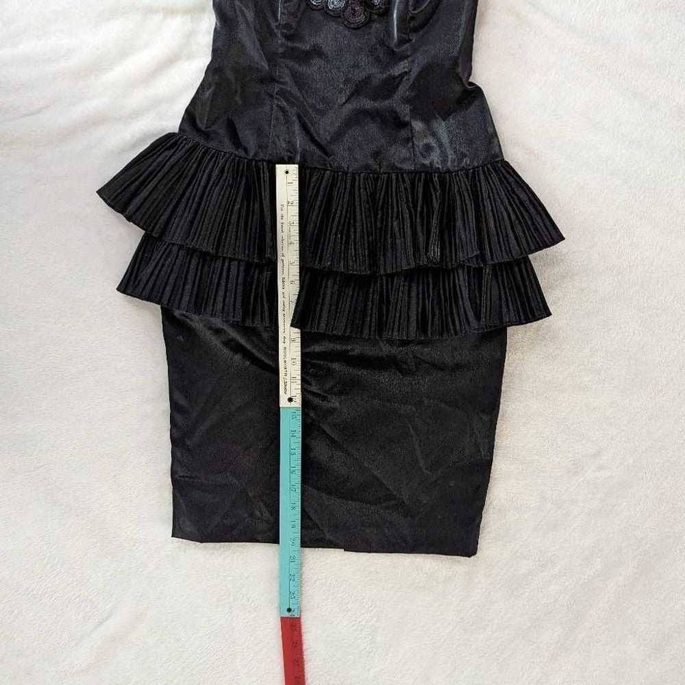 Td4 by Electra Vintage Black Ruffle Dress - image 7