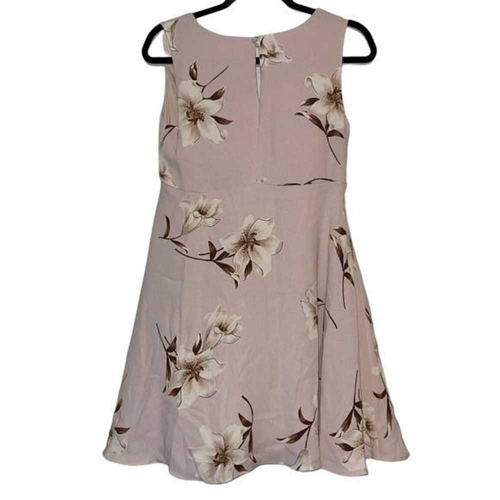 Snidel Floral Taupe Tan Sleeveless Lined Short Dr… - image 2