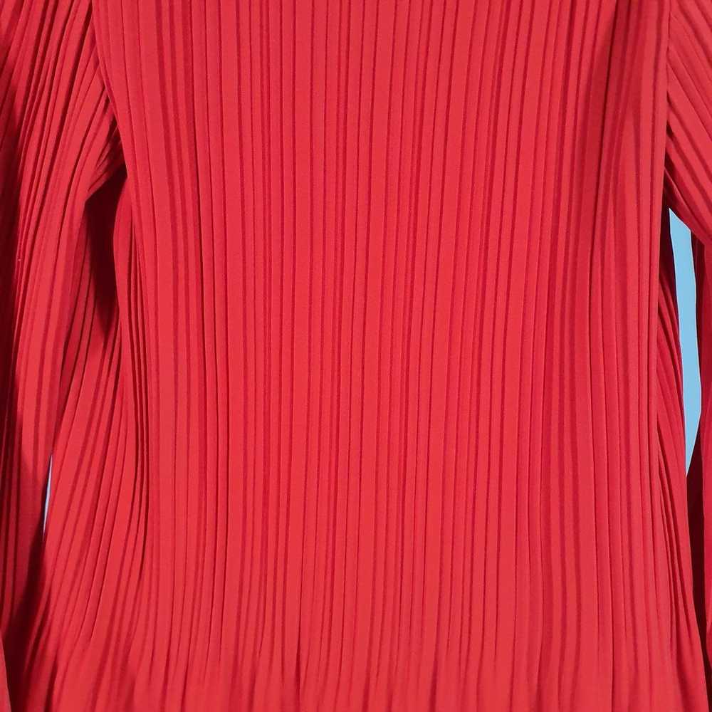 Maje Bateau Neckline Sleeved Red Mini Dress Size 1 - image 5