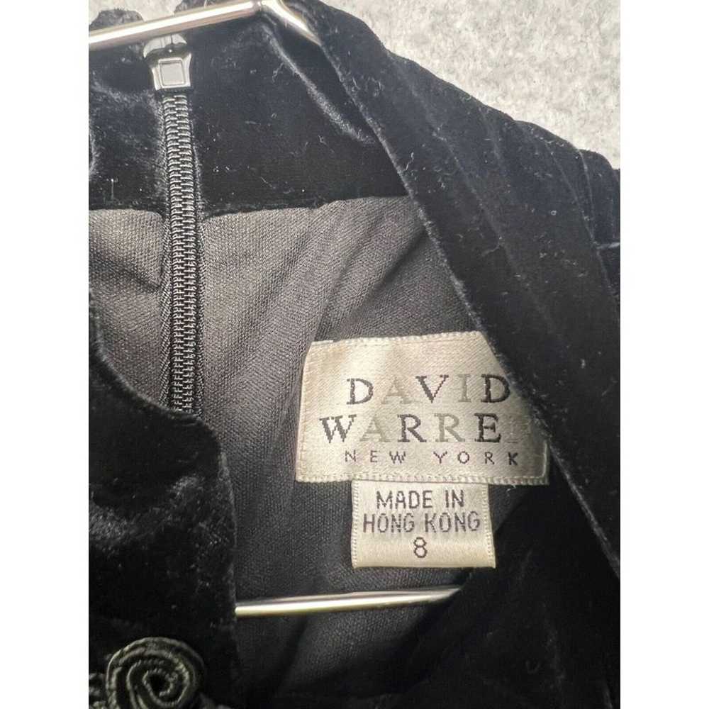 Vtg David Warren Velvet Maxi Dress Wmn Sz 8 Black… - image 11