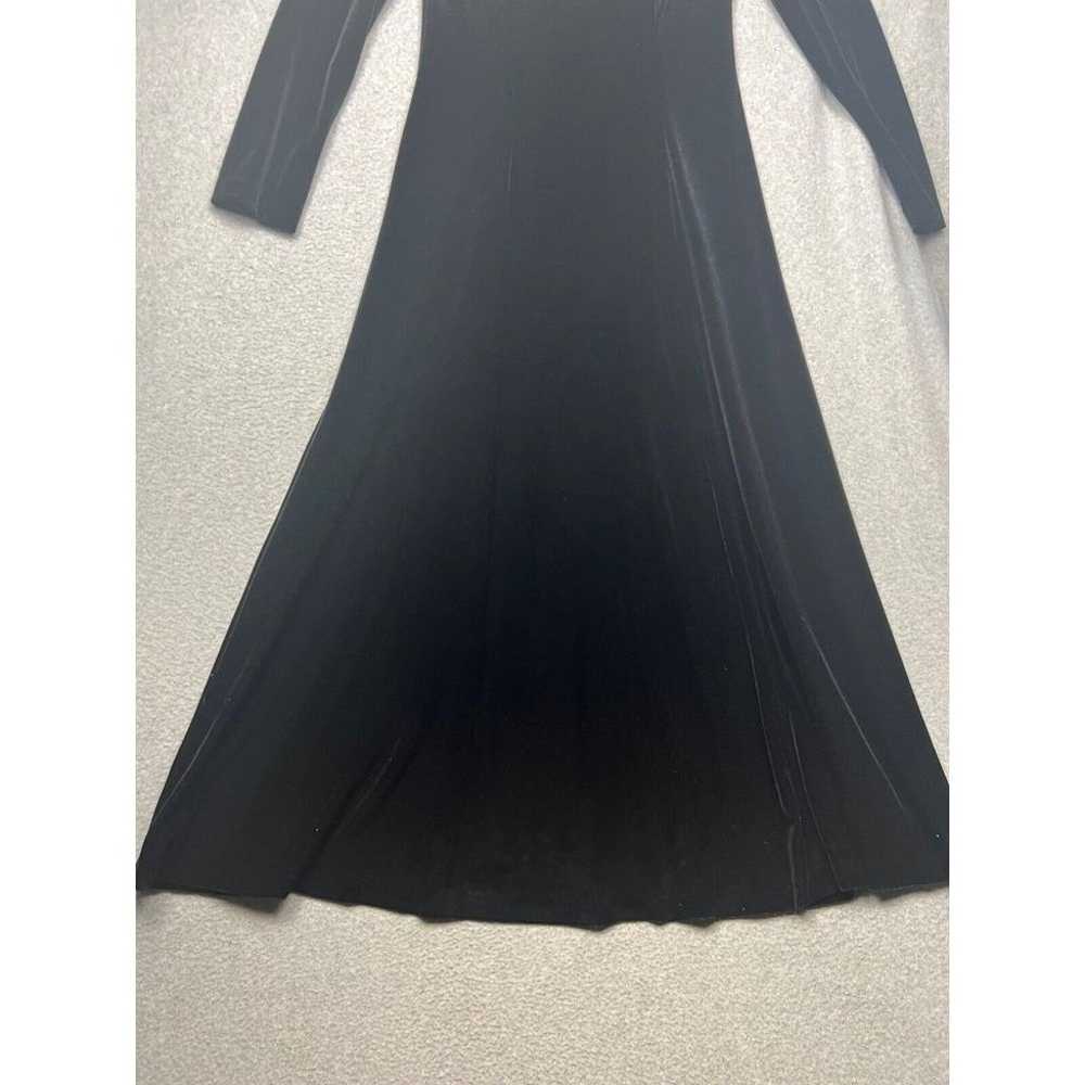 Vtg David Warren Velvet Maxi Dress Wmn Sz 8 Black… - image 2