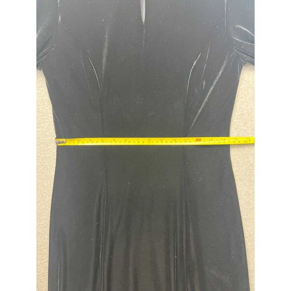 Vtg David Warren Velvet Maxi Dress Wmn Sz 8 Black… - image 9