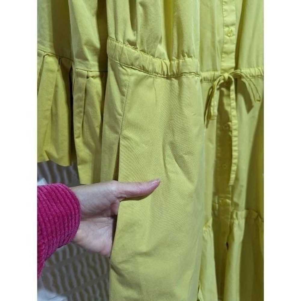 Eloquii Womens Yellow Cotton Blend Bell Sleeves A… - image 3