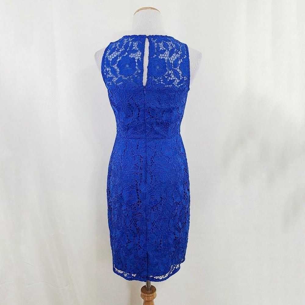 J. Crew Collection lace sheath dress royal blue s… - image 3