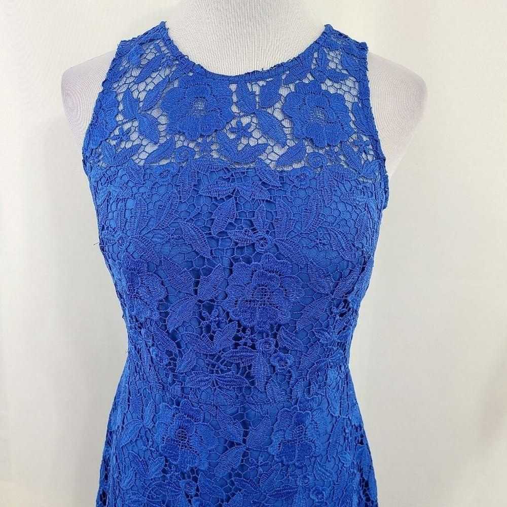 J. Crew Collection lace sheath dress royal blue s… - image 4