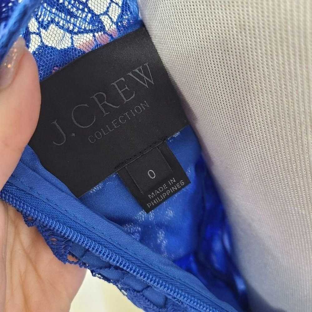 J. Crew Collection lace sheath dress royal blue s… - image 6