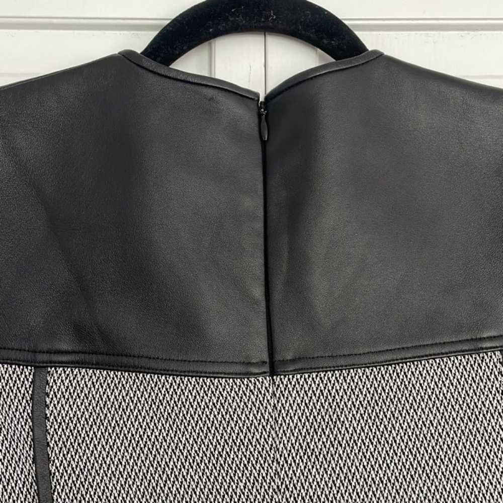 Theory Calvino black and grey leather trim sheath… - image 7