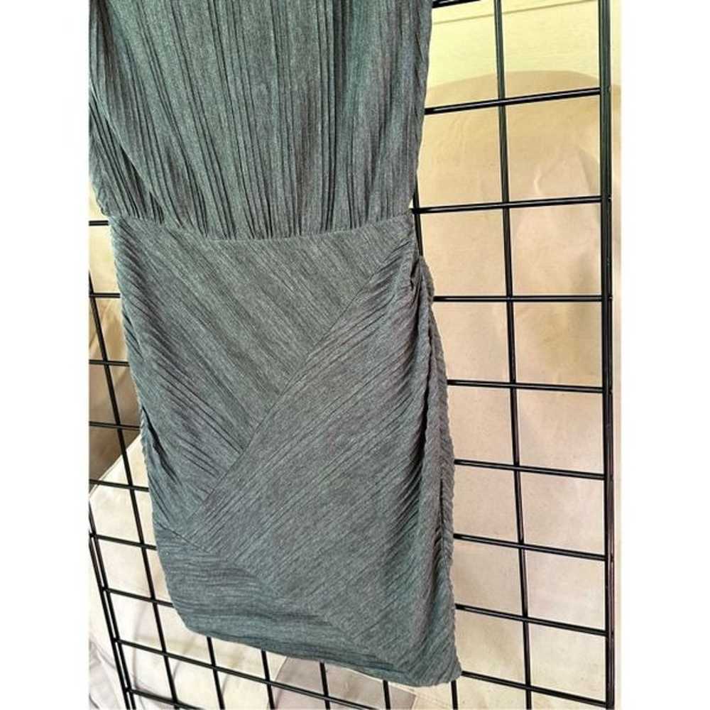 Rachel Roy faux wrap dress deep v-neck olive gree… - image 10