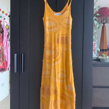 Yellow kit midi dress - image 1