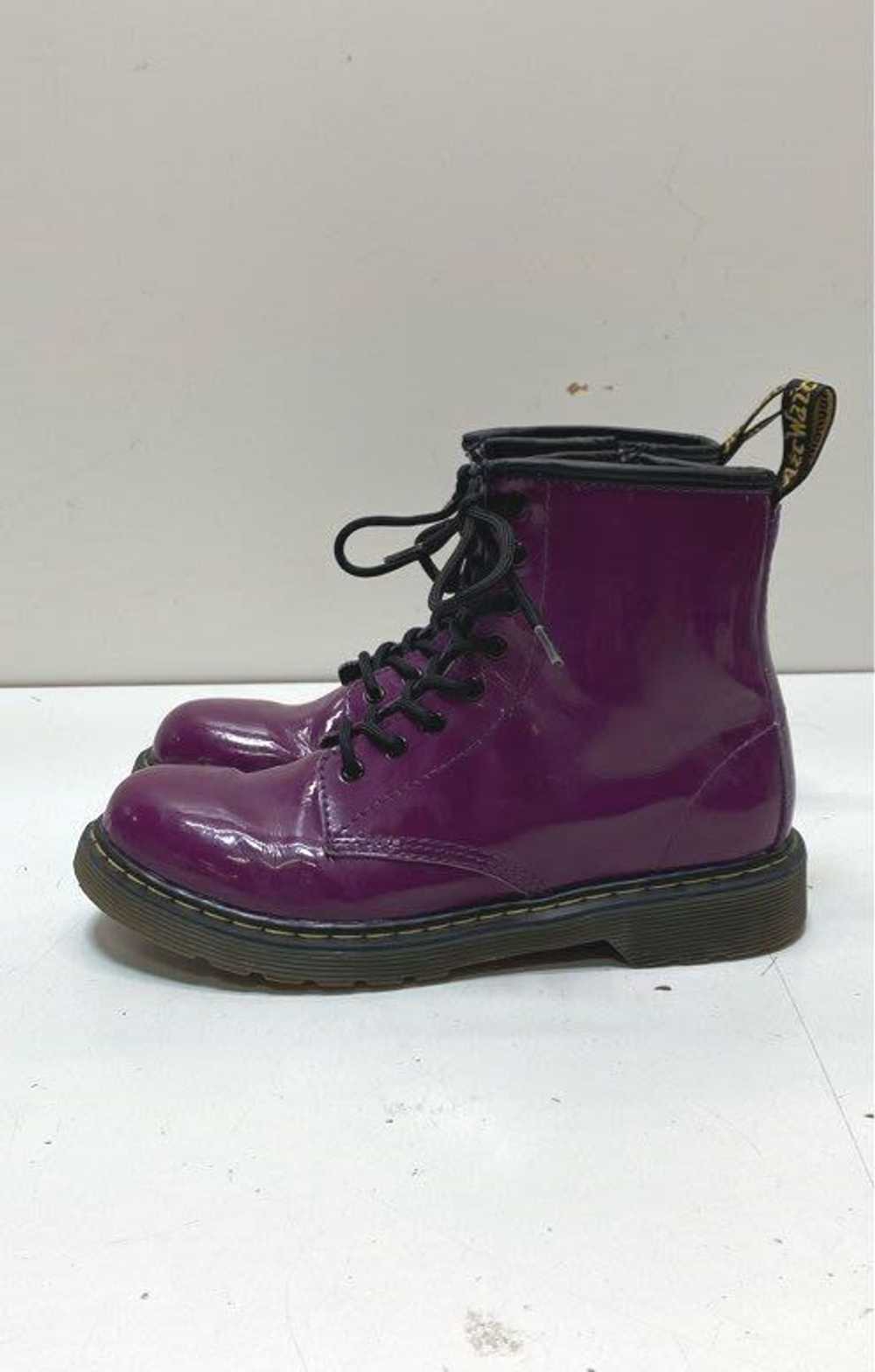 Dr. Martens Delaney Purple Patent Leather Combat … - image 3
