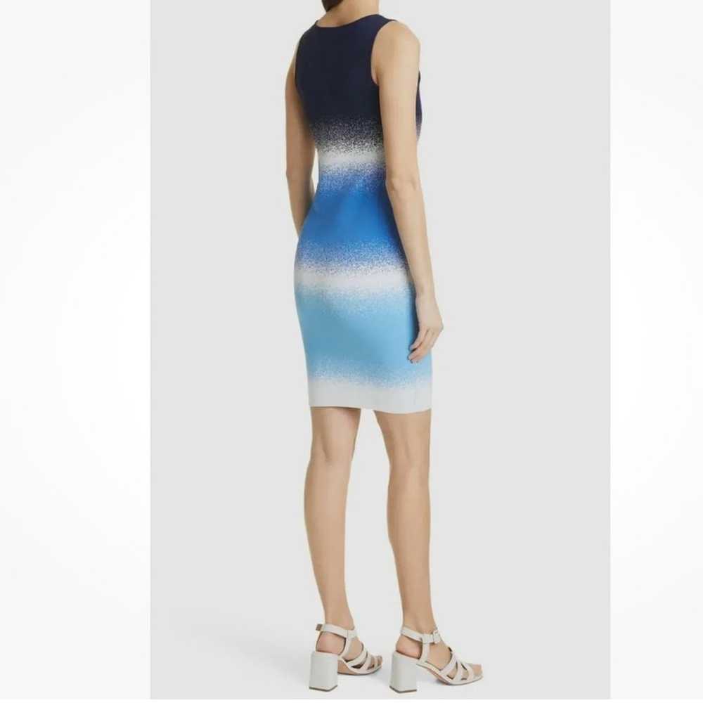 MILLY Blue Gradient Bodycon Tank Dress S - image 2