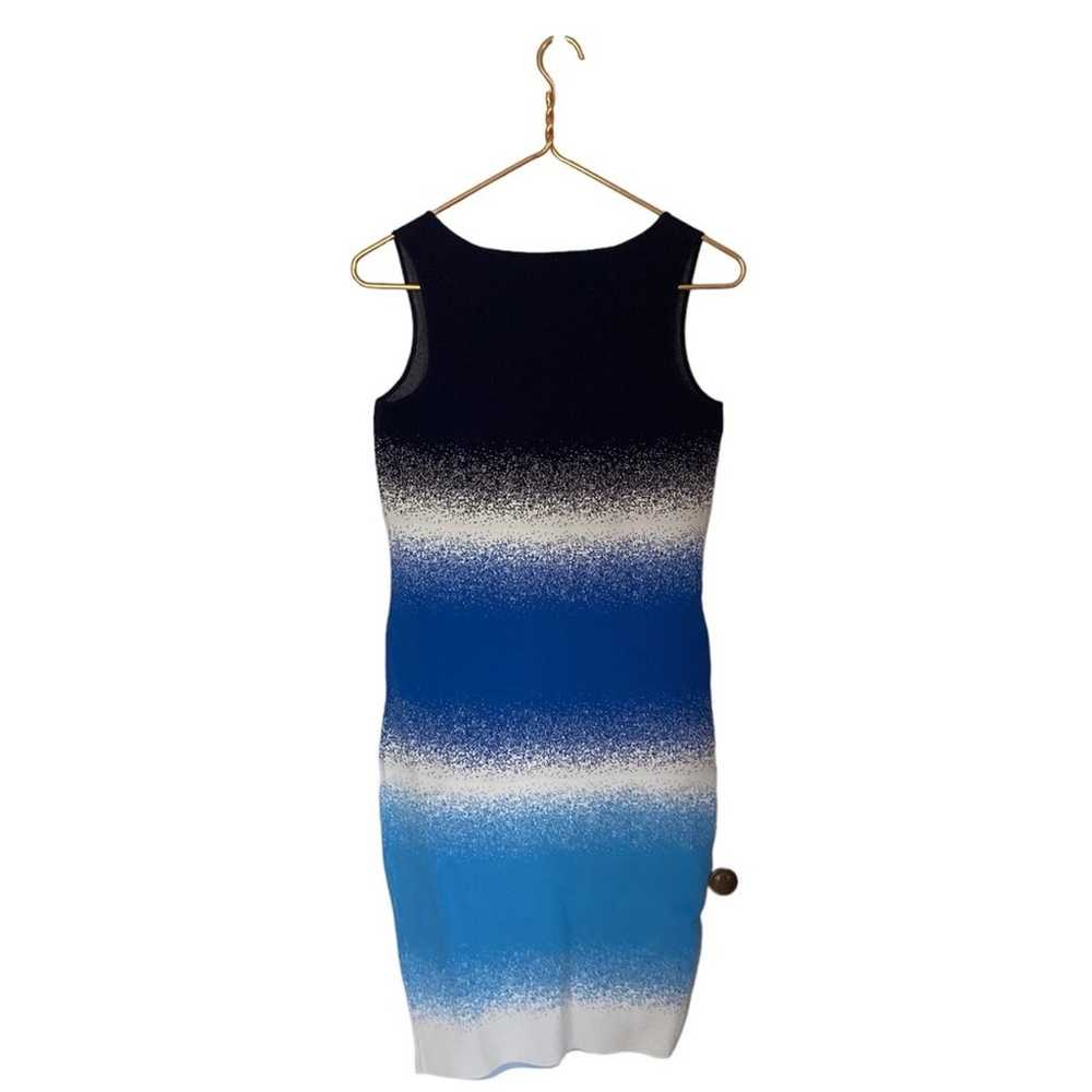 MILLY Blue Gradient Bodycon Tank Dress S - image 4