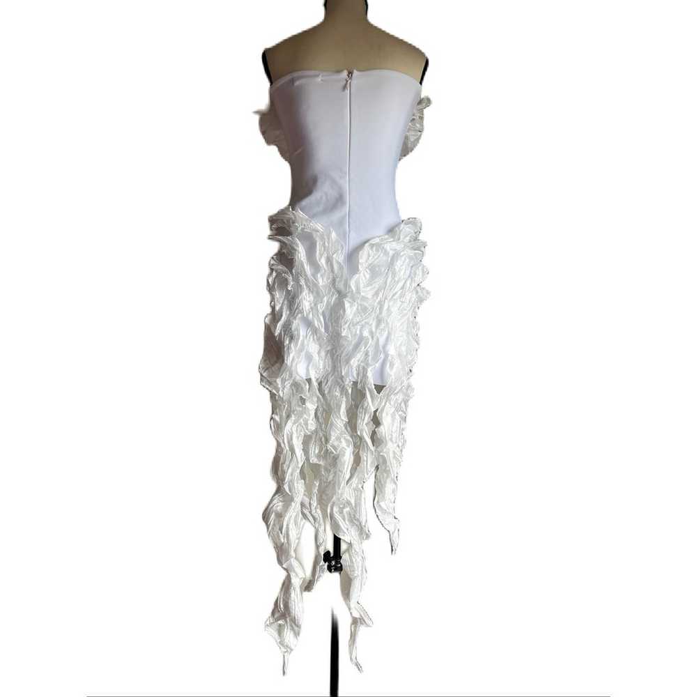 DaintyByBey White Bodycon Bandeau Party Dress - image 4
