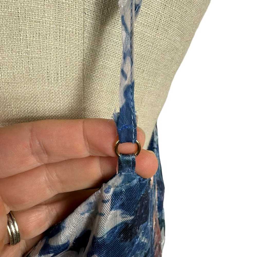 HUTCH Anthropologie Blue Floral Ruffle Midi Dress… - image 5