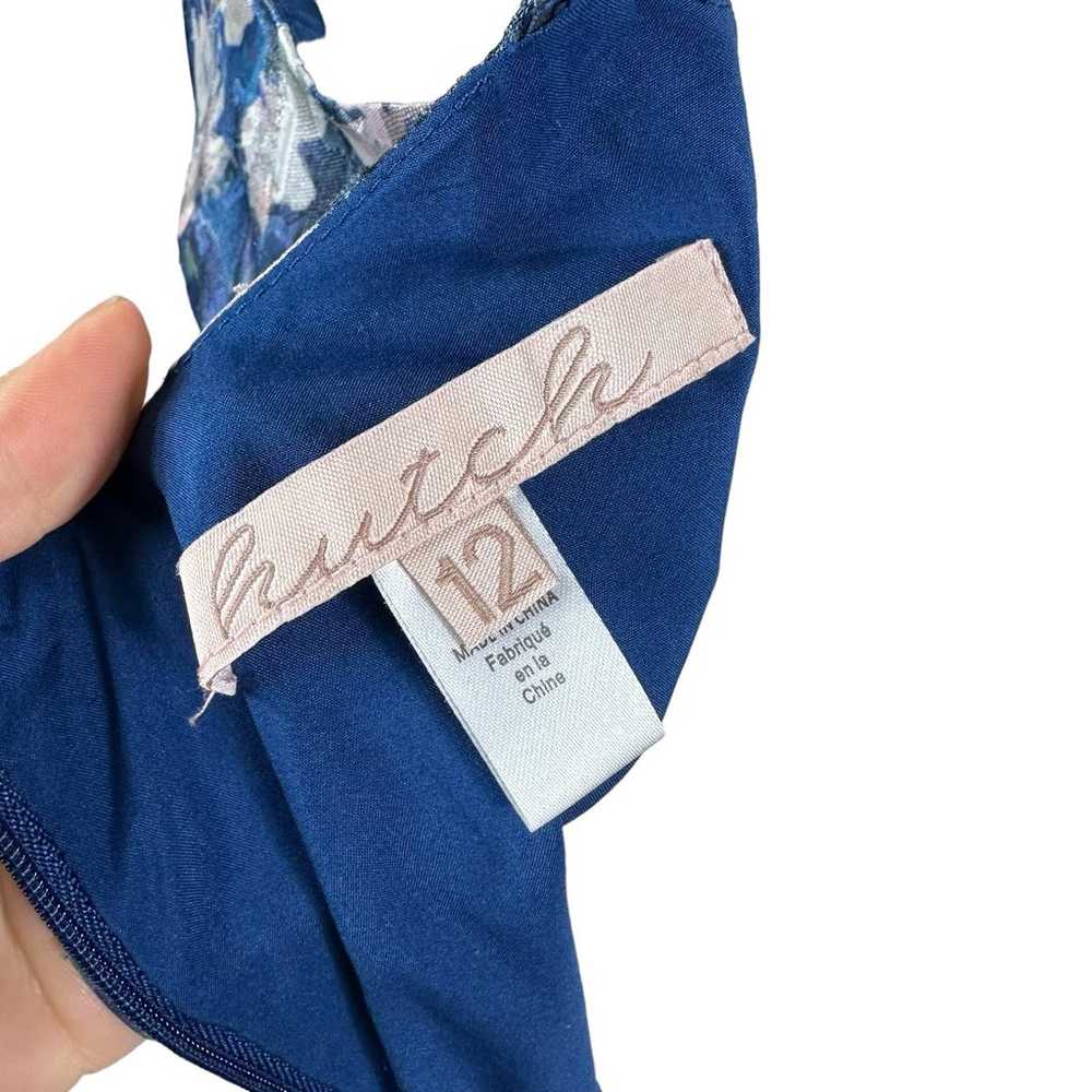 HUTCH Anthropologie Blue Floral Ruffle Midi Dress… - image 6