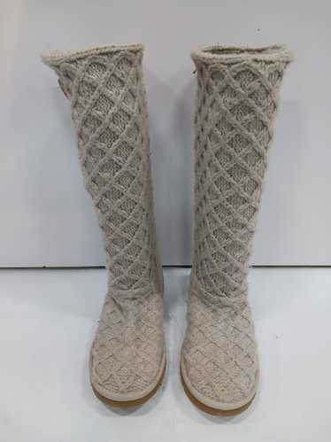 Gray Ugg Gray Knit Sock Boots Size 8 - image 1